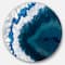 Designart - Blue Brazilian Geode' Disc Abstract Metal Circle Wall Art Print